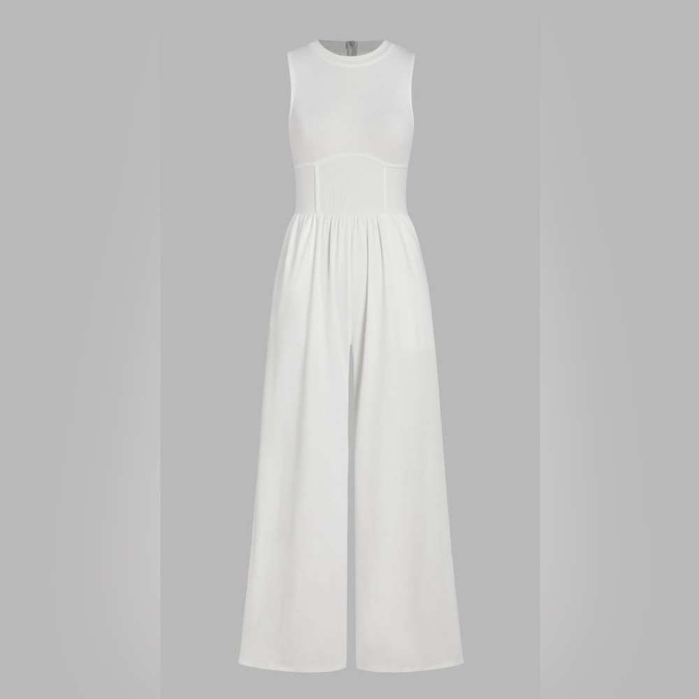 Cider Pantsuit Jumpsuit White